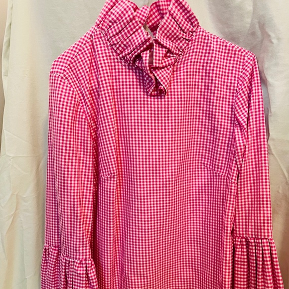 Elizabeth Wilson Pink Gingham top - Picture 1 of 2